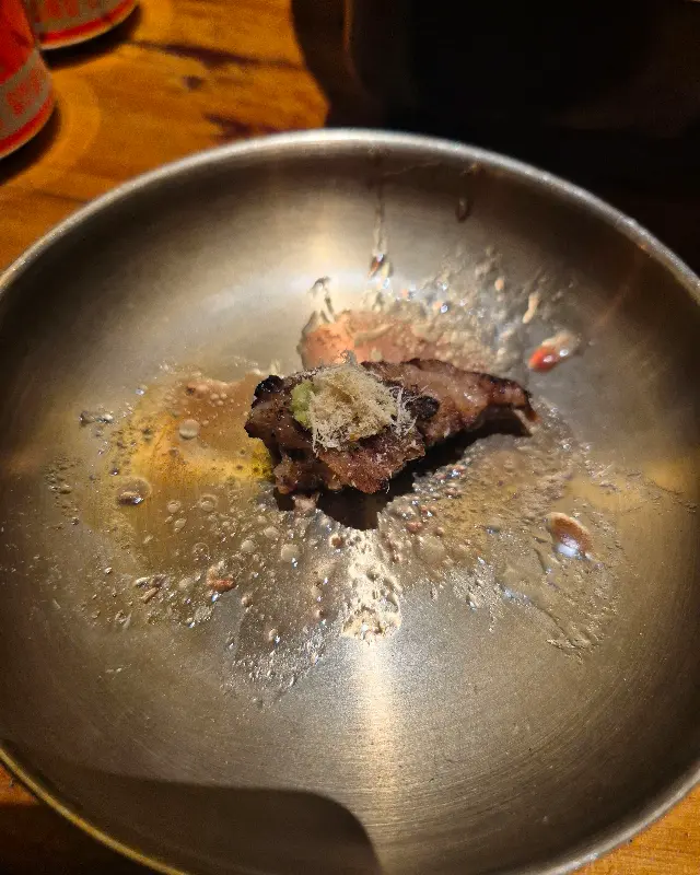 우대갈비와 곁들여 먹는 얼린 생채