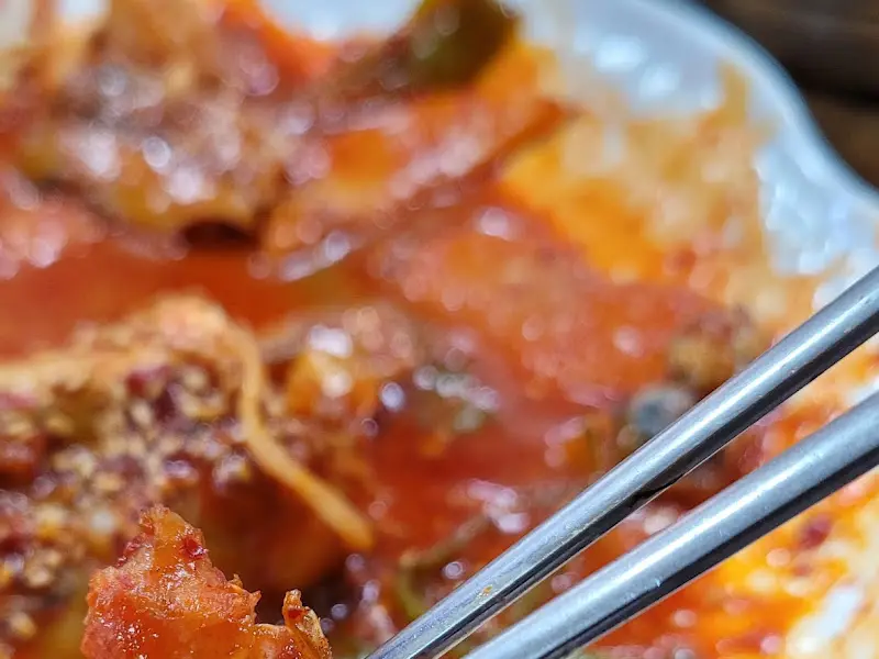 매콤한 명태조림 클로즈업