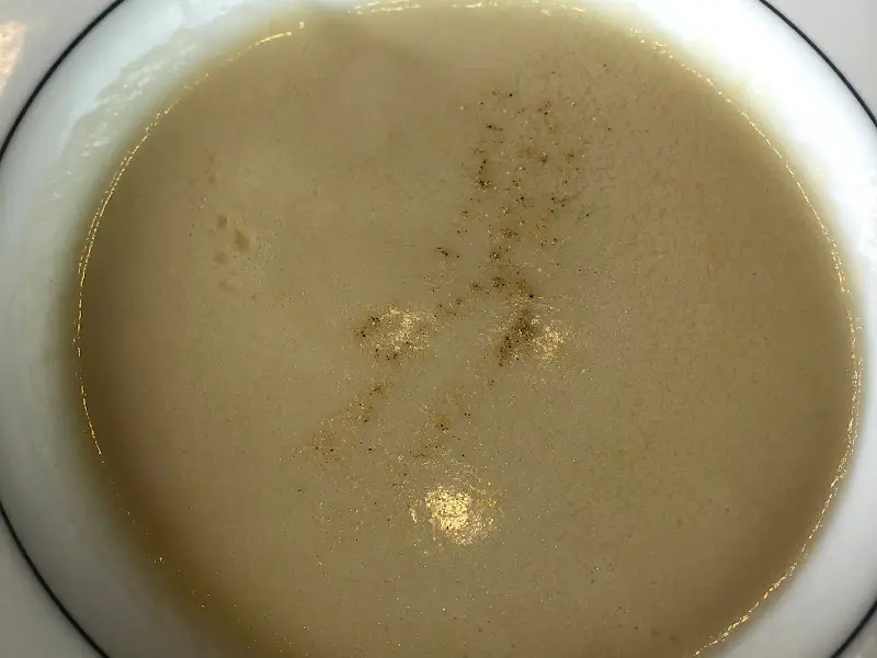 크림 스프 근접 사진