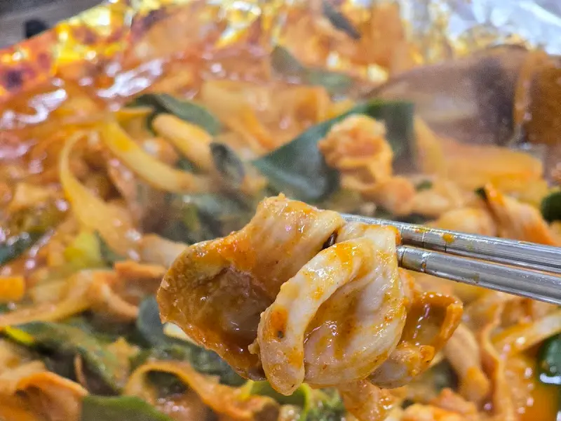 닭내장볶음 근접샷