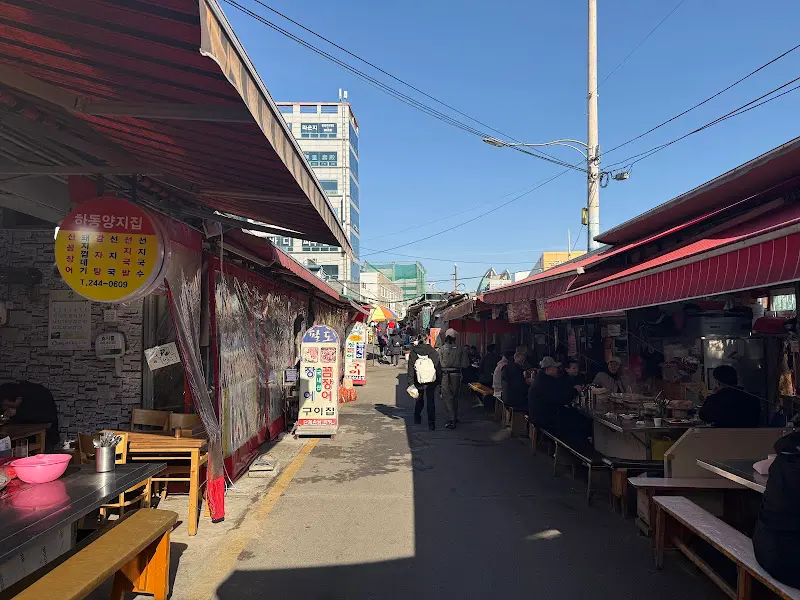 자갈치 시장 골목 풍경