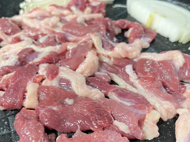 신선한 오리 로스 근접 사진