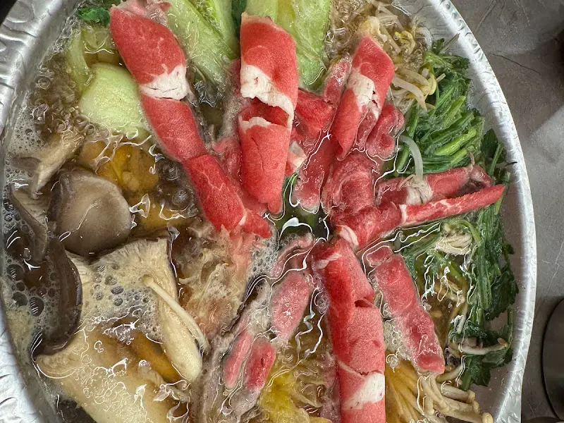 샤브샤브에 소고기 투하