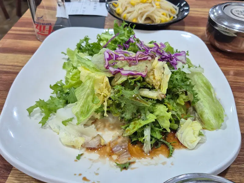 싱싱한 샐러드 클로즈업