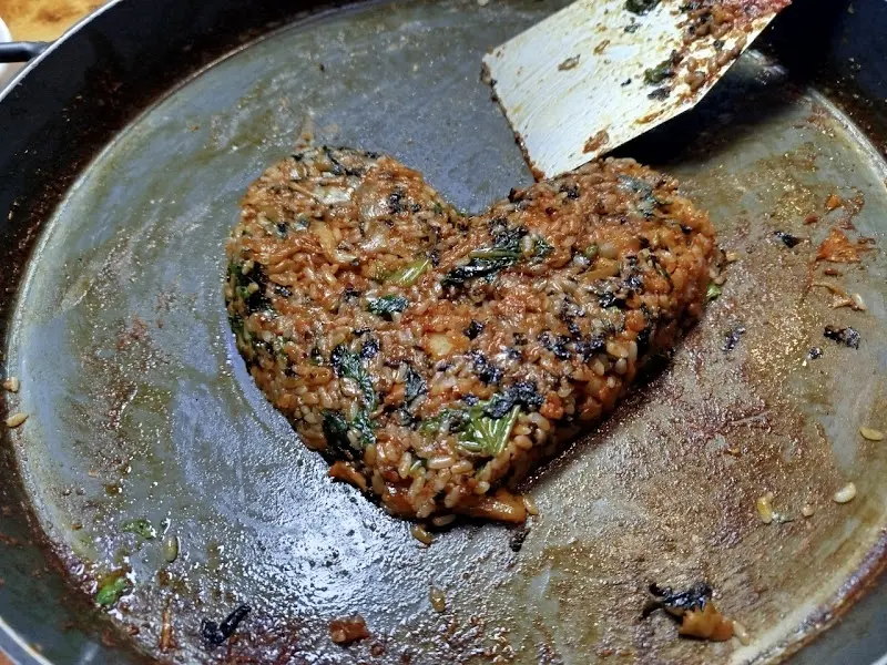 하트 모양 볶음밥