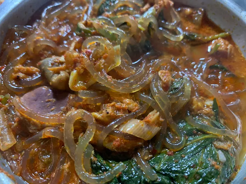 곱창 전골 속 당면