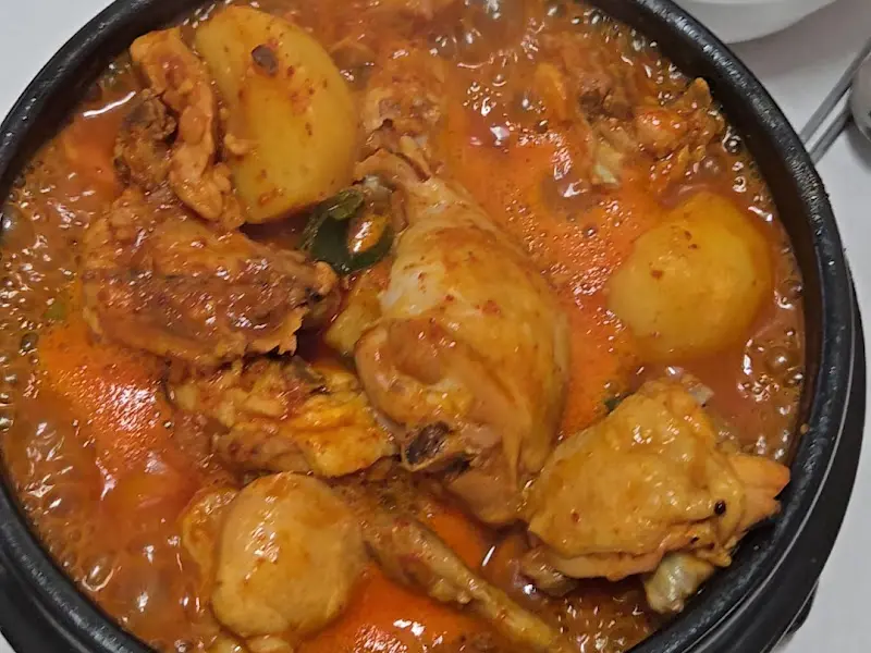 매콤한 닭볶음탕 클로즈업