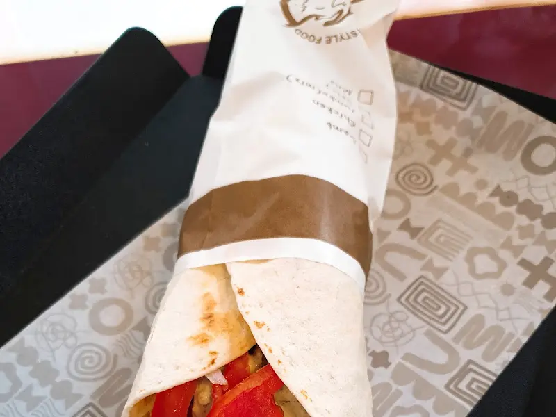 포장된 케밥 클로즈업