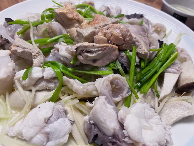 신선한 아귀 수육의 자태