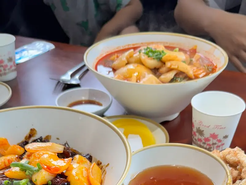 짬뽕, 짜장, 탕수육 한 상 차림