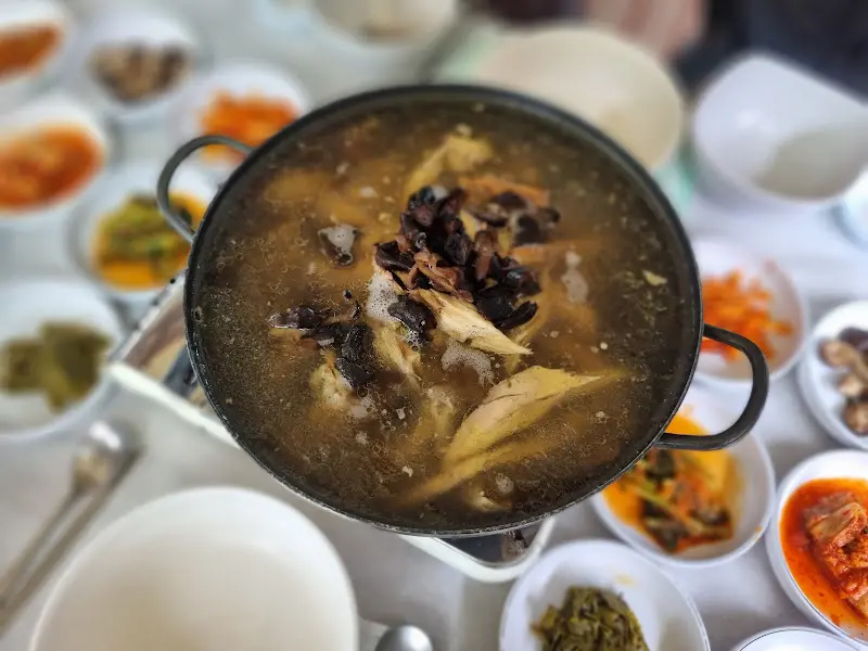 능이백숙 전체 샷