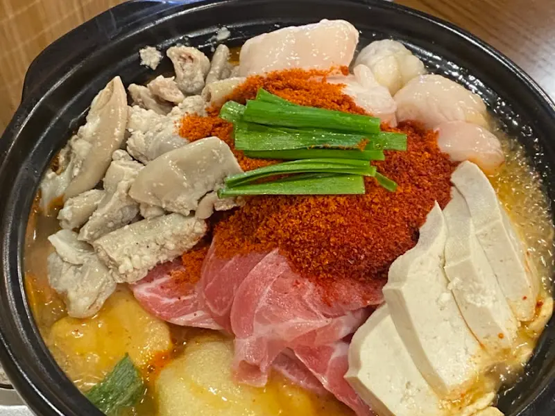 푸짐한 곱창전골 재료