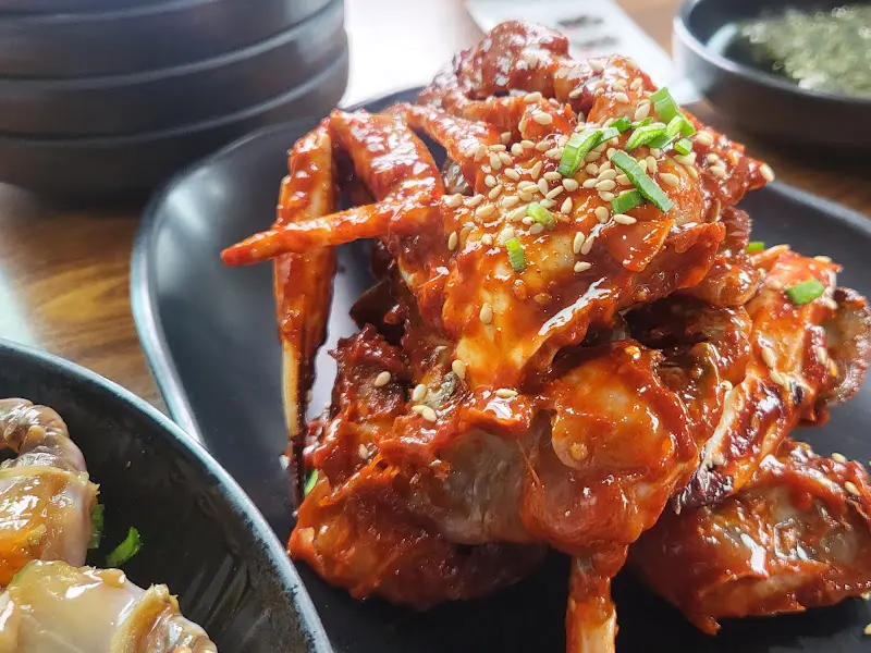 매콤한 양념게장 클로즈업