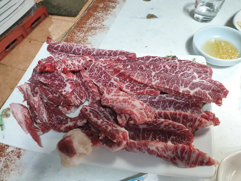 갈비살 한 상 차림