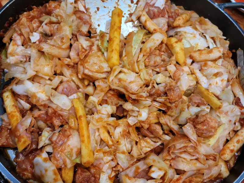 닭갈비 근접샷