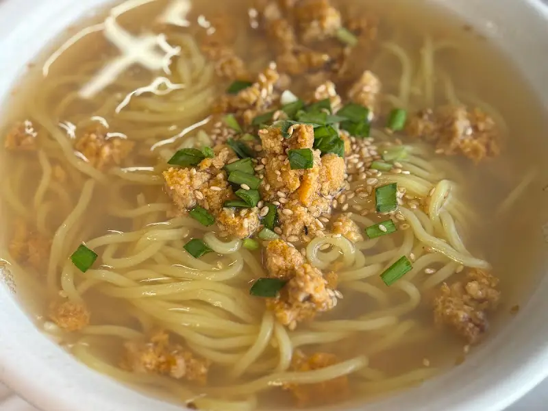 성게국수 클로즈업