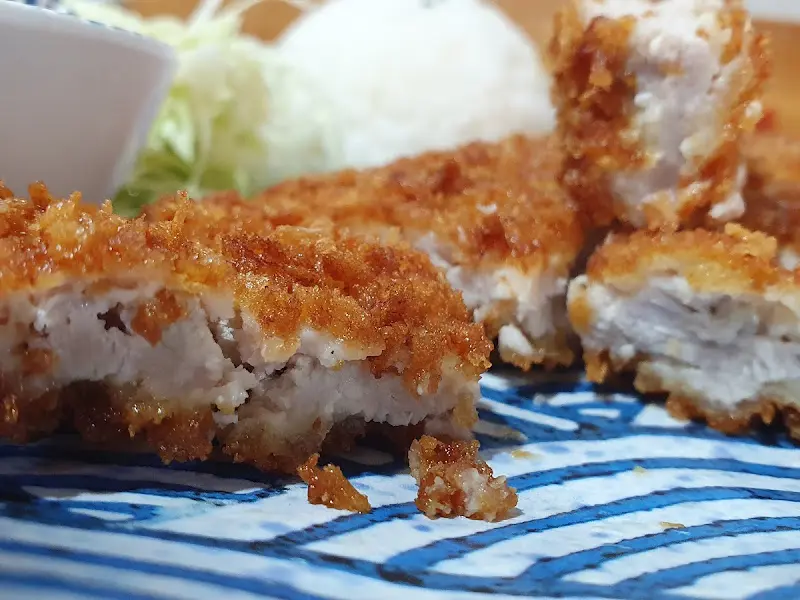 고구마 돈까스의 단면