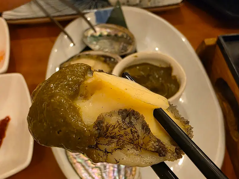 신선한 활전복회