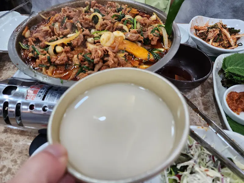 오리불고기와 막걸리