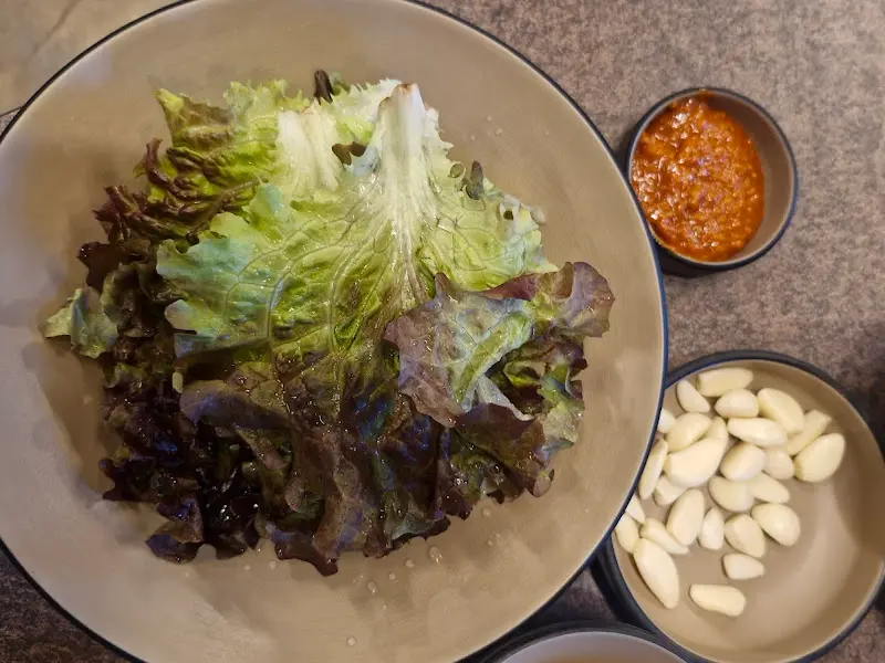 신선한 쌈 채소