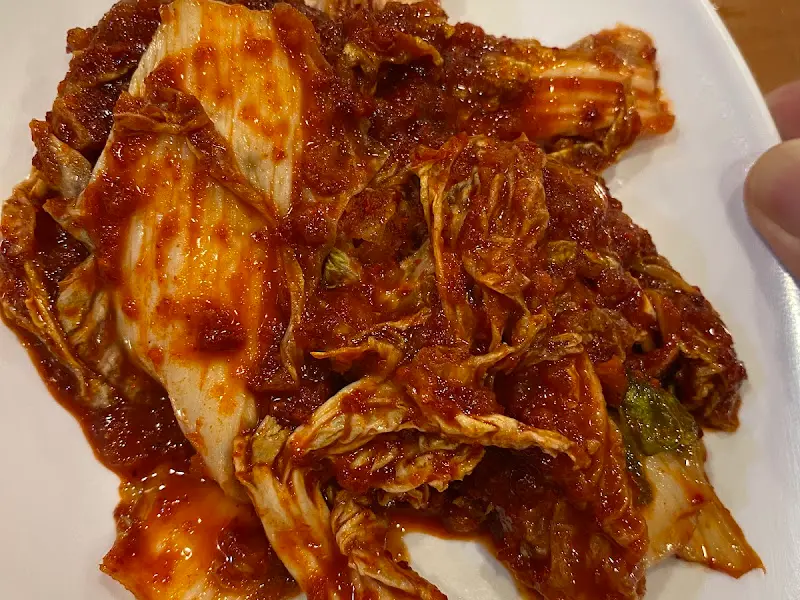 보기만 해도 군침이 도는 겉절이 김치 클로즈업