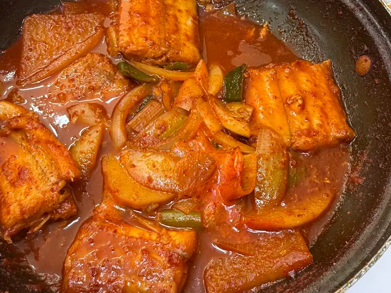 갈치조림 근접샷