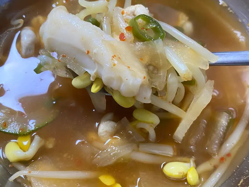 오징어 내장탕 속 오징어 내장