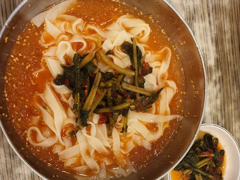 열무냉칼국수 근접샷