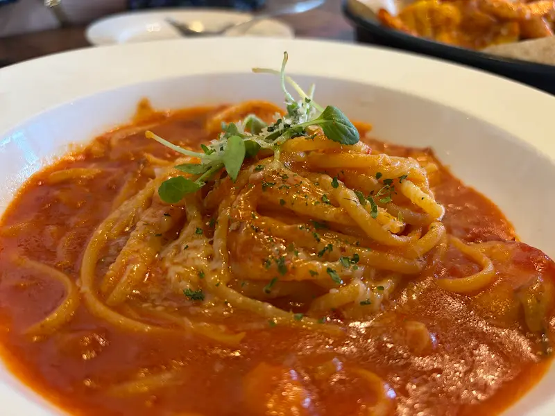 토마토 파스타 근접샷