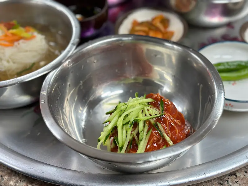 비빔국수 근접샷