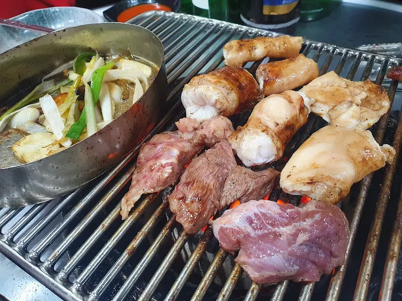 불판 위의 고기