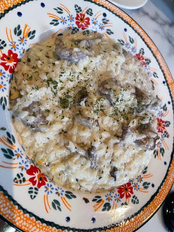 예쁜 접시에 담긴 리조또