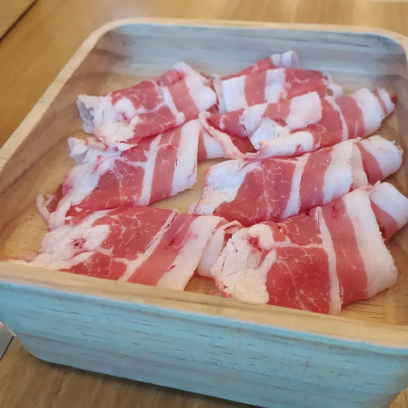 신선한 고기의 자태