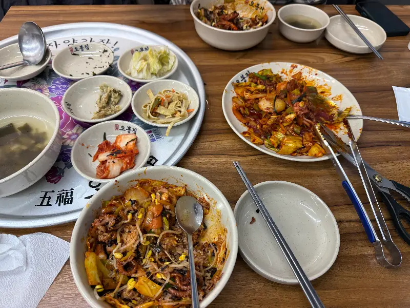 만족스러운 식사 후