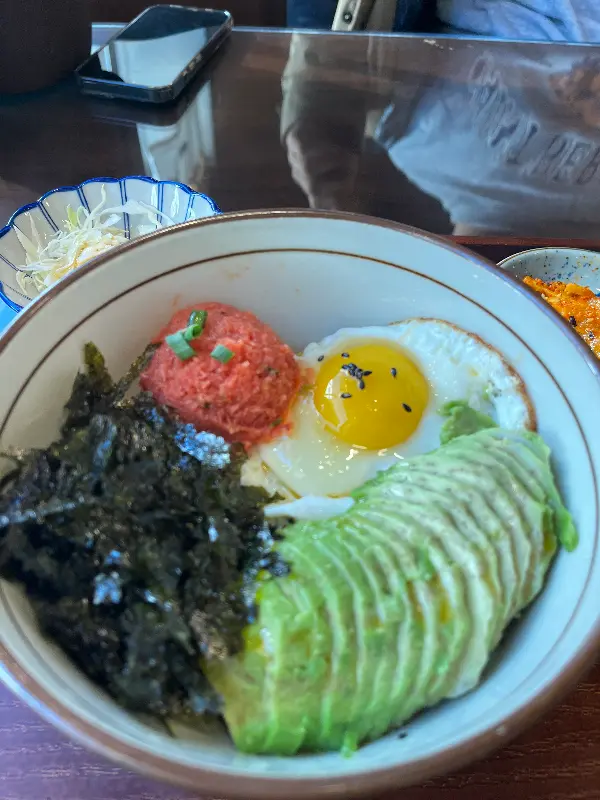 텐동 클로즈업 샷