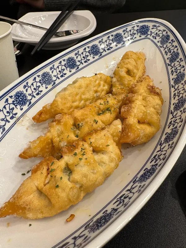 군만두의 바삭한 모습