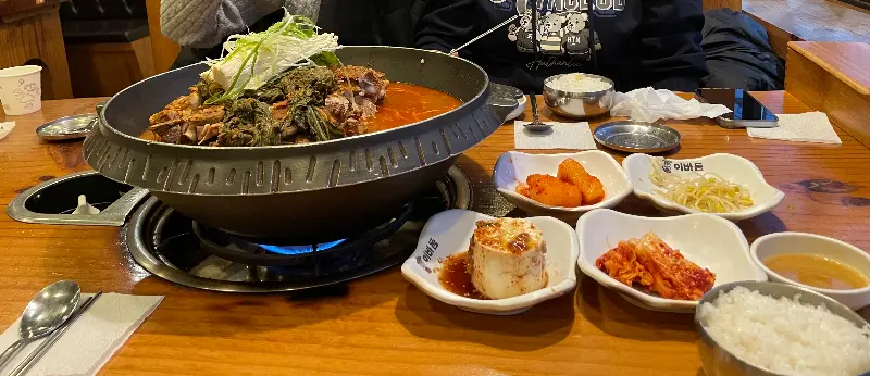 맛있는 감자탕 한 상