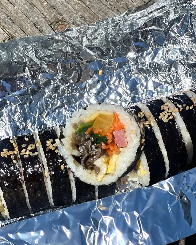 포장된 김밥
