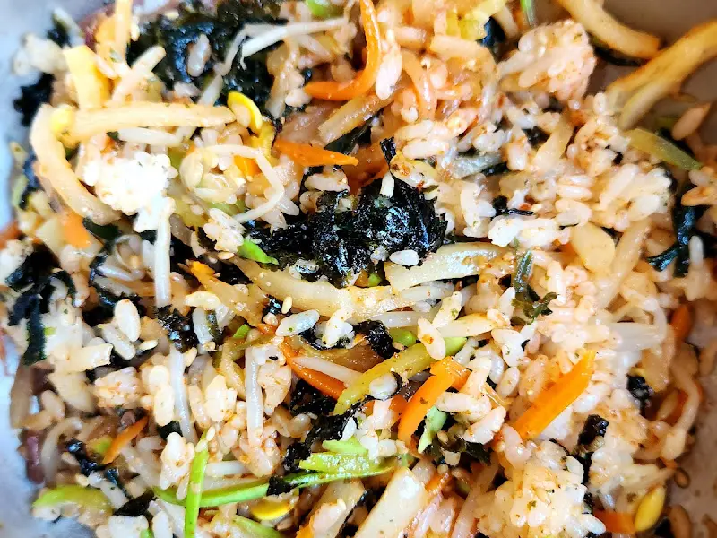 산채비빔밥의 클로즈업 샷