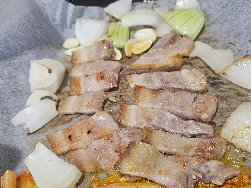 구워지는 삼겹살