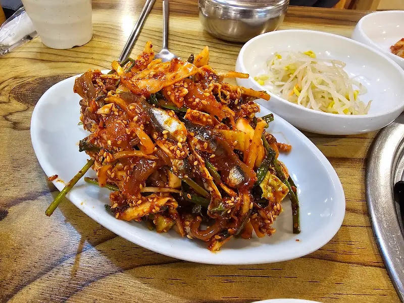 멸치회무침 클로즈업