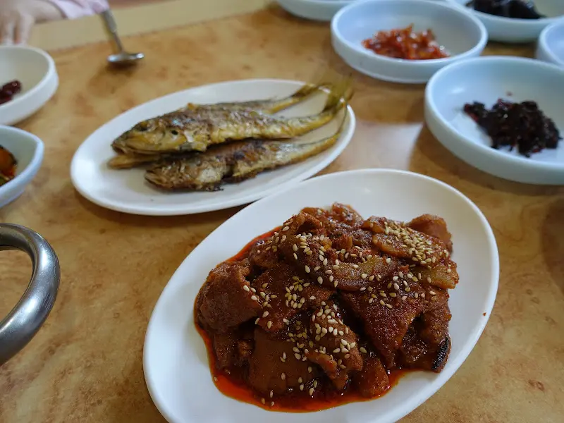 정갈한 반찬 클로즈업