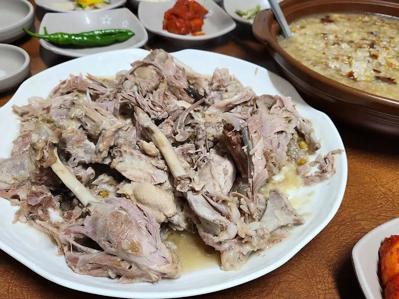 오리 누룽지 백숙