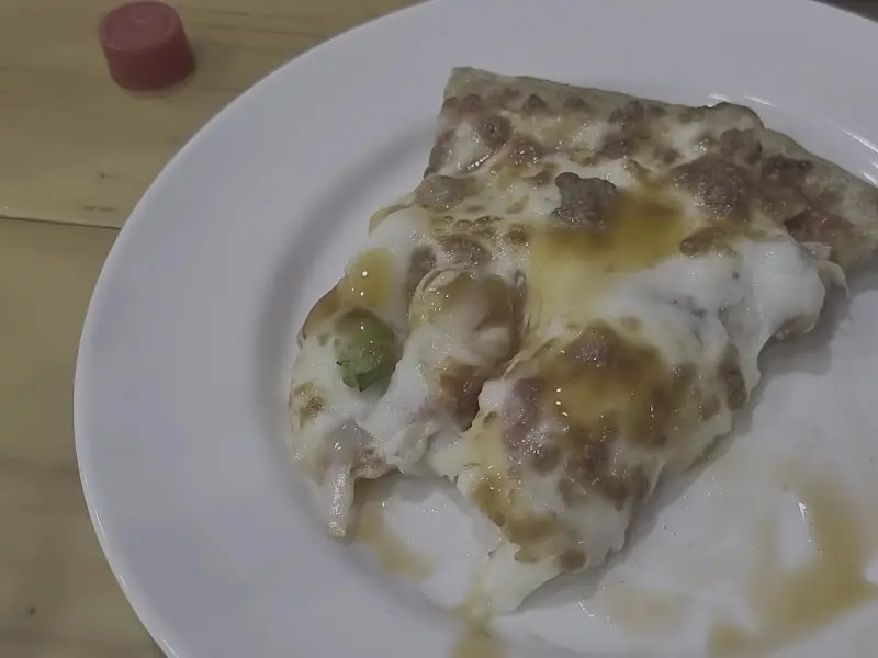 피자 단면 사진