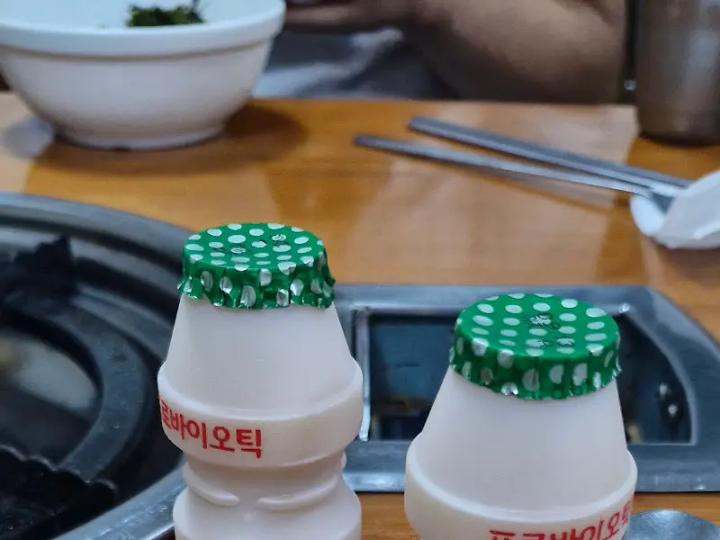 식사 후 제공되는 야쿠르트