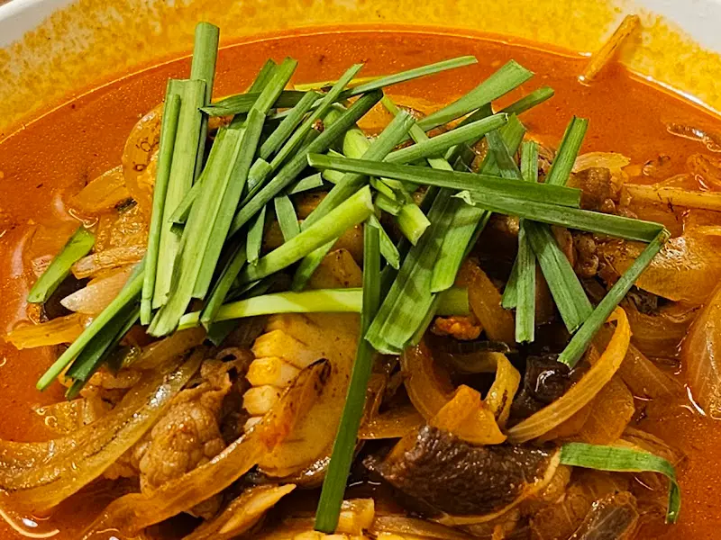 짬뽕 속 재료 클로즈업