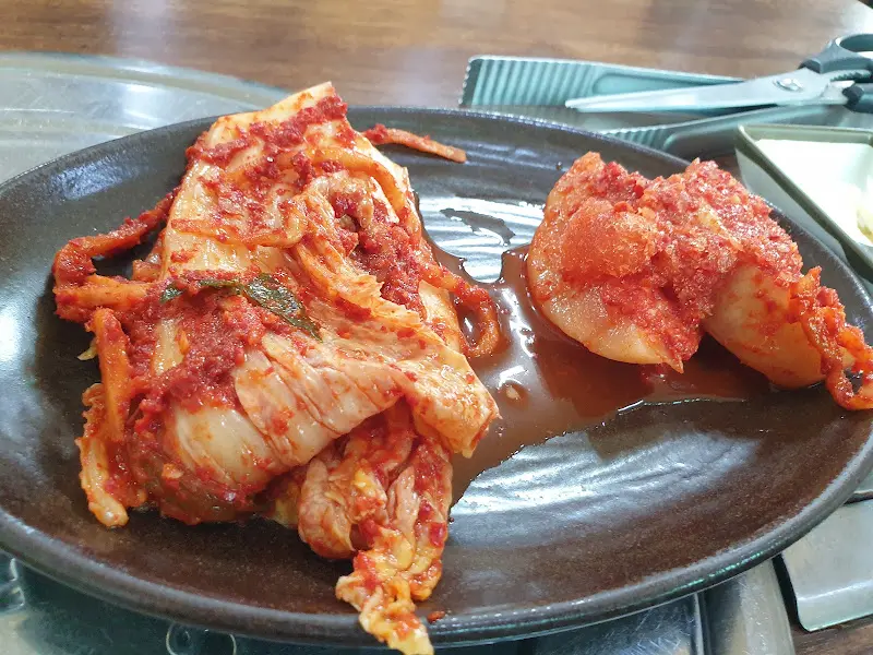 잘 익은 김치의 모습