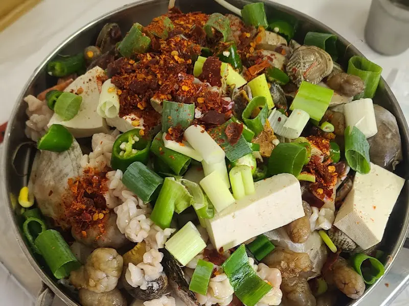 해물된장찌개 재료 준비