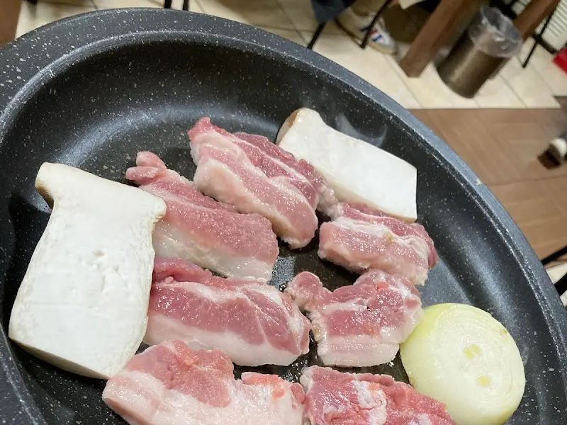 삼겹살과 버섯, 양파