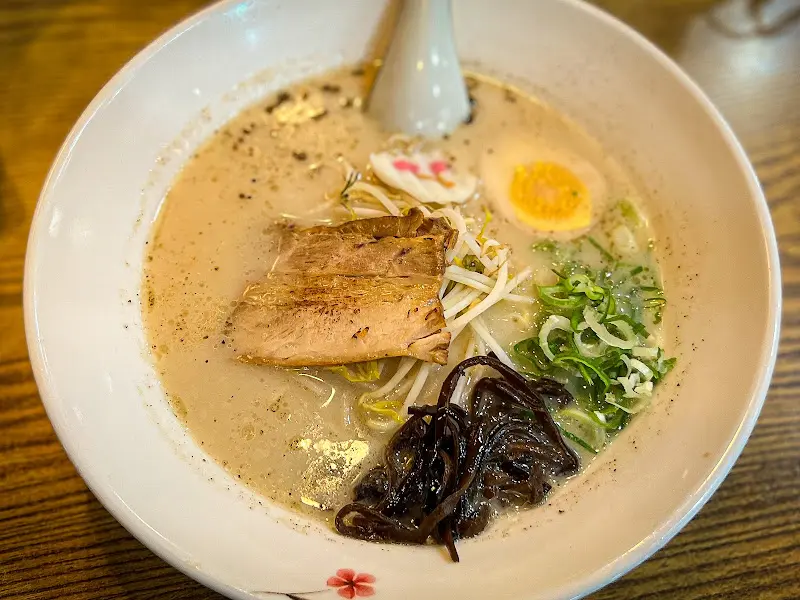 돈코츠 라멘 근접샷